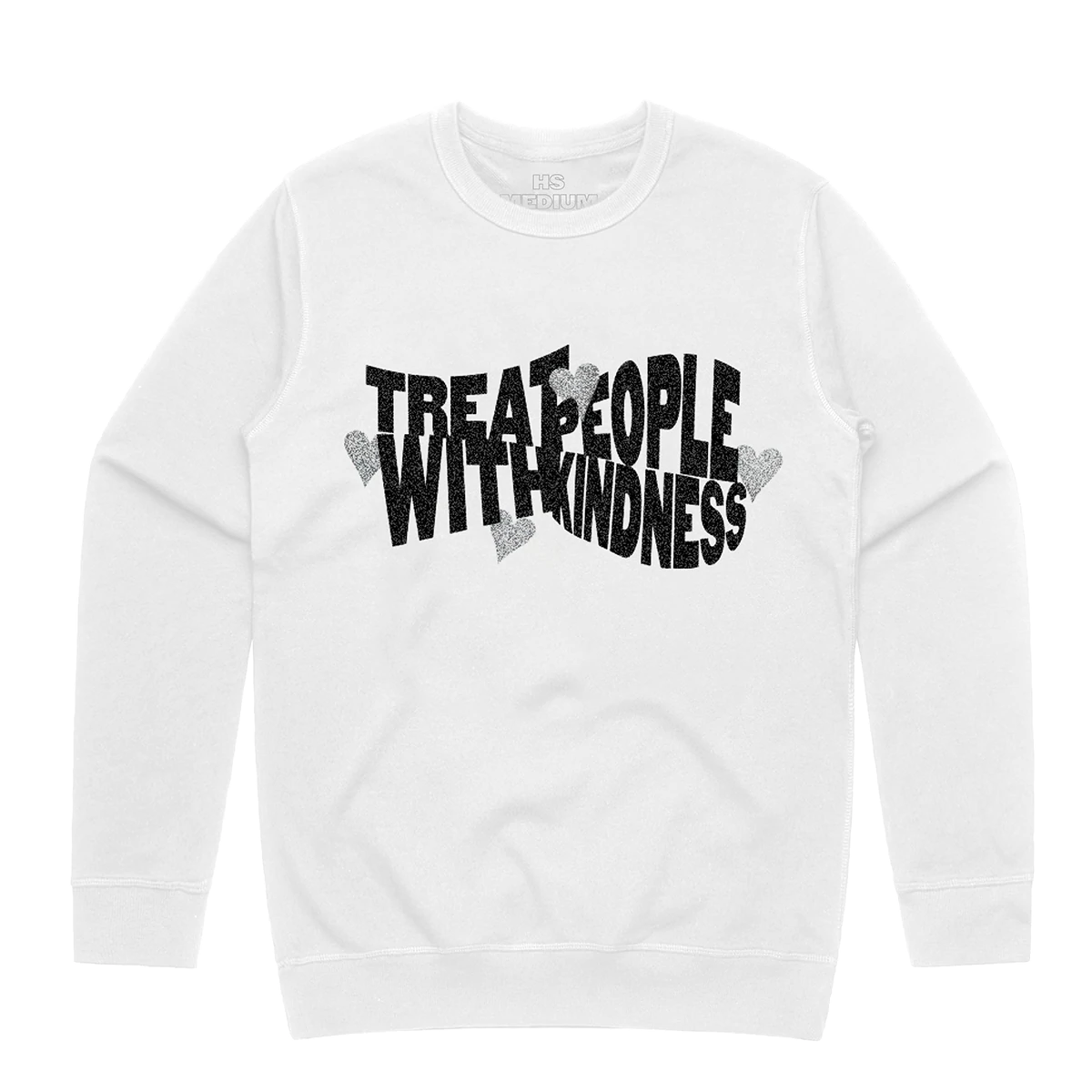 Treat People With Kindness Glitter Crewneck Sweatshirt