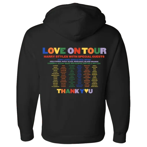 Love On Tour Thank You Black Hoodie